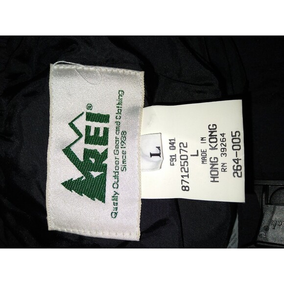 Vintage Rei Pants Mens Black Thaw Water Resistant Full Zip Leg - Picture 7 of 9